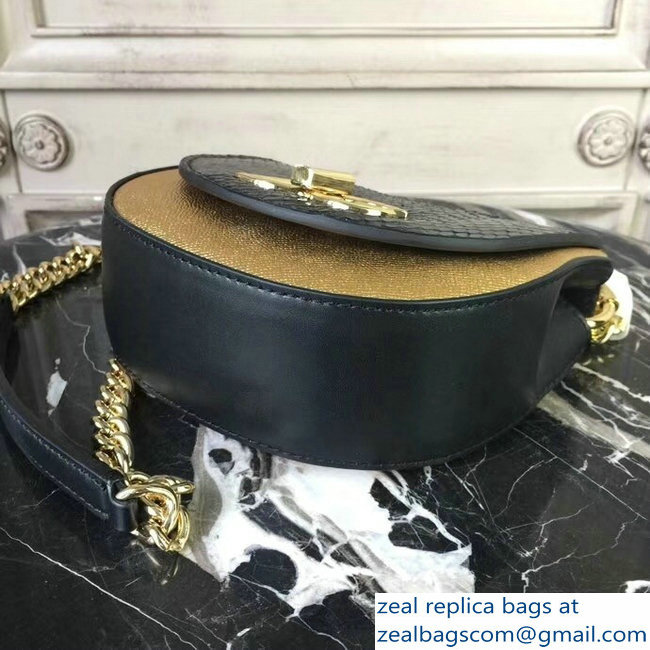 Dolce  &  Gabbana DG Wifi Saddle Shoulder Bag Black/Gold 2018